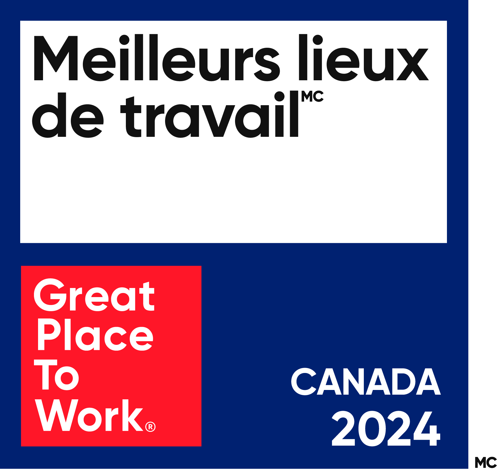 Badge Meilleurs Lieux de Travail Canada 2024 Badge Meilleurs Lieux de Travail Canada 2024 de Great Place to Work.
